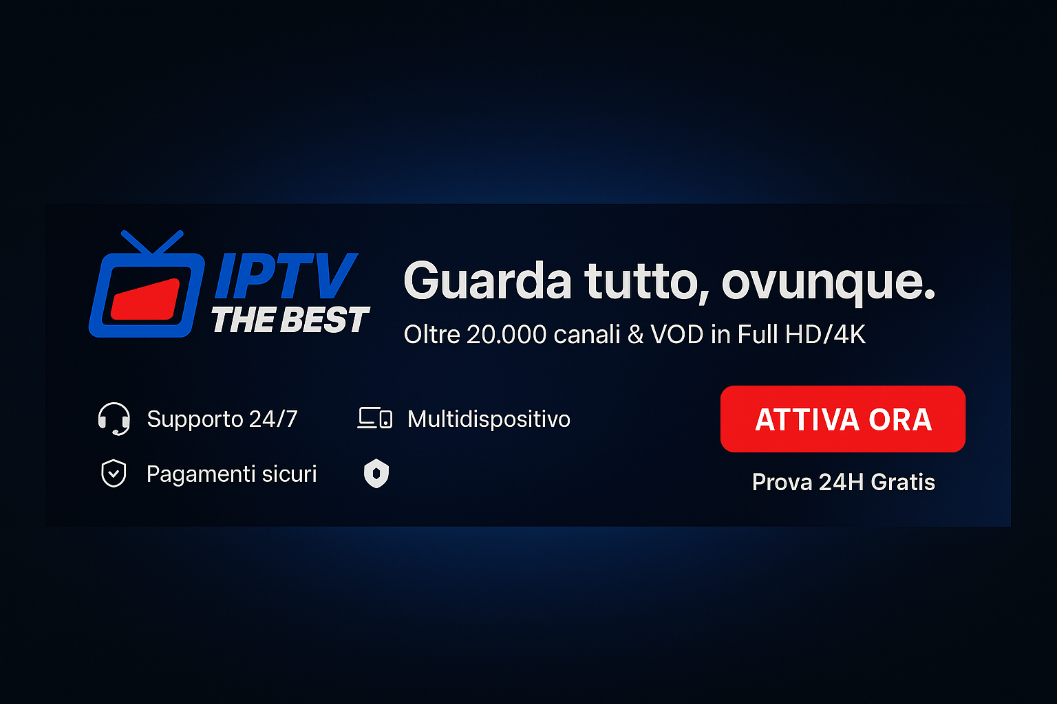 abbonamento iptv full hd 4k smart tv