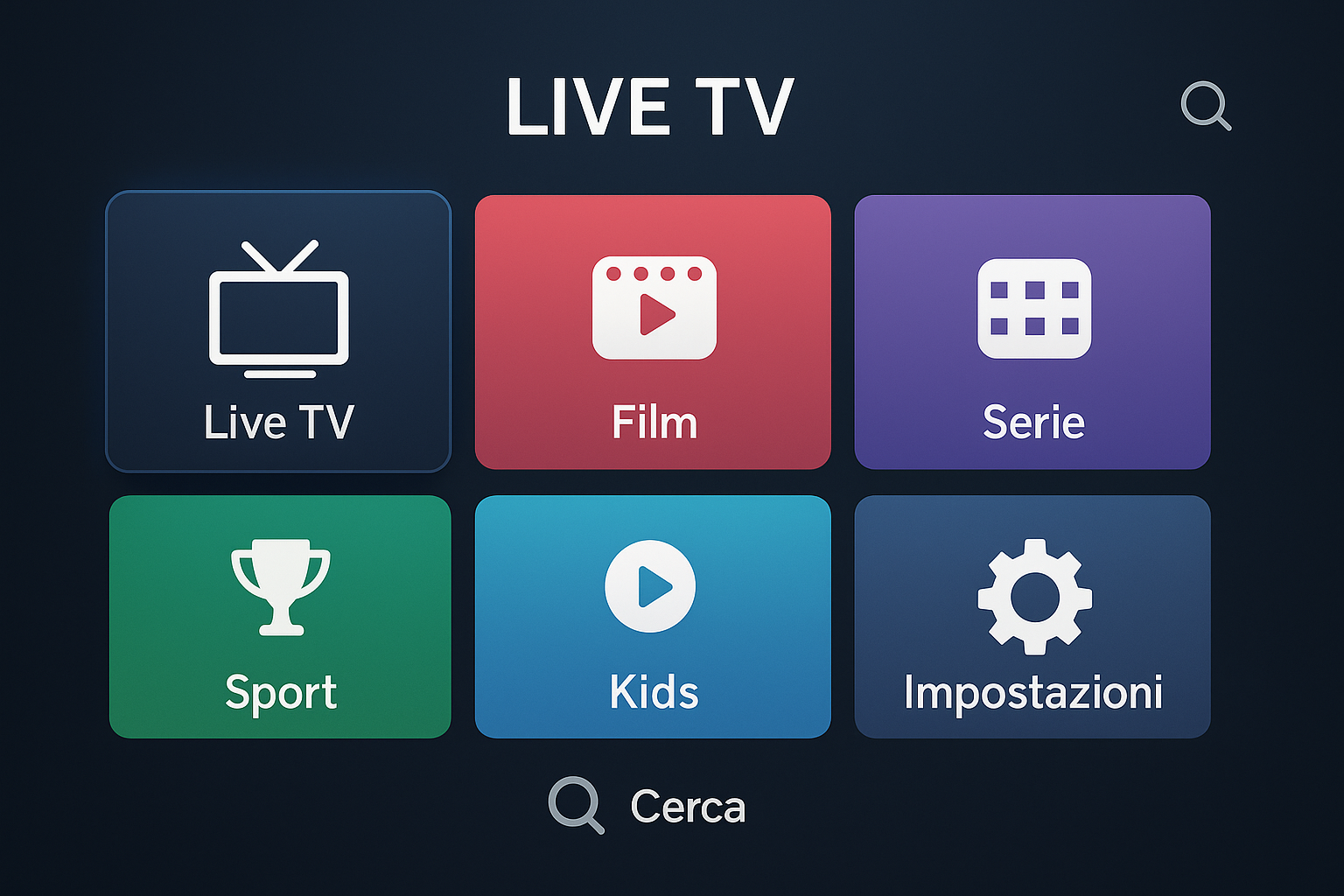 iptv subscription live tv channels movies series sports kids interface